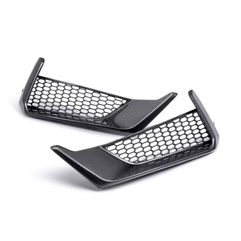 Ford Mustang Bumper Inserts - Front - Anderson Composites - Carbon Fiber - `24-`27